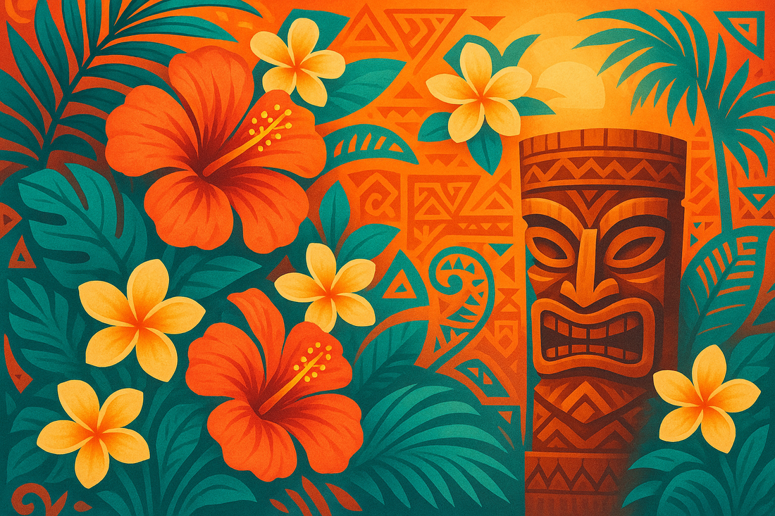 Hawaiiblumen und Symbole