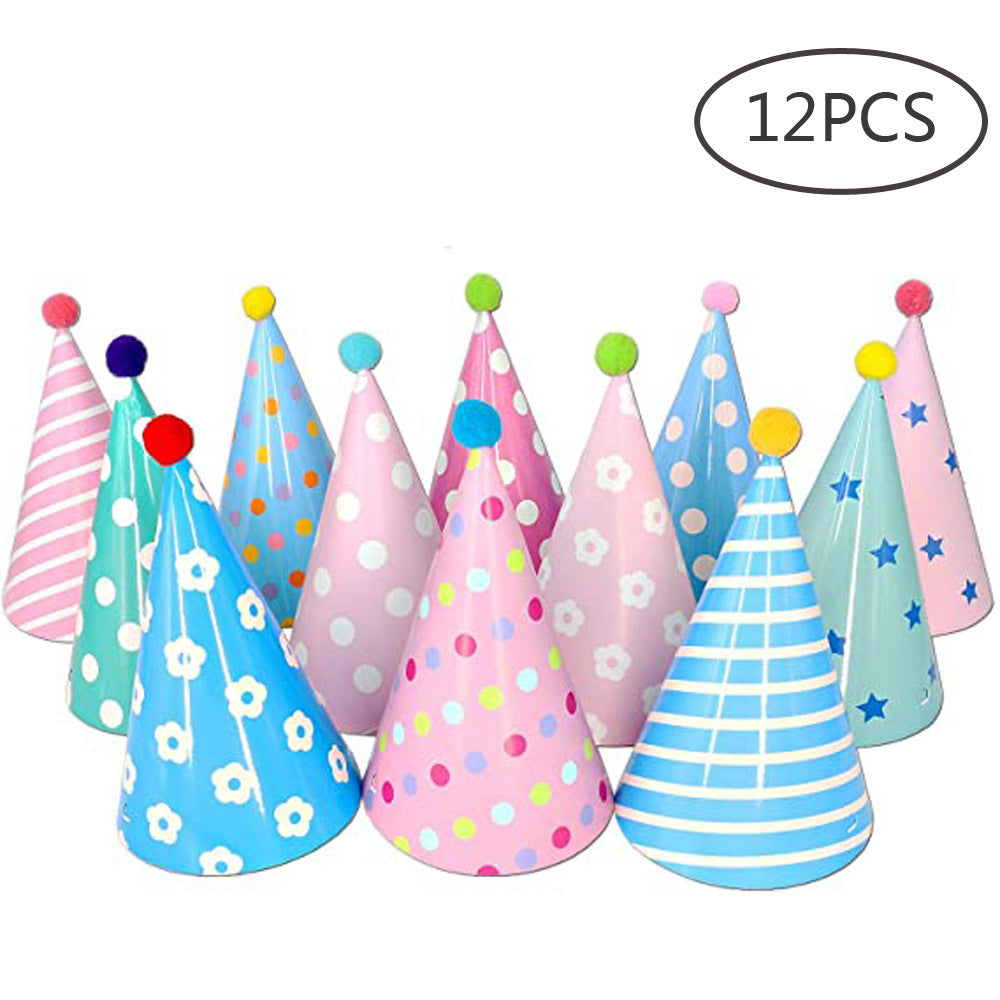 Bunte Partyhüte – 12er Set konfetti.world Shipping