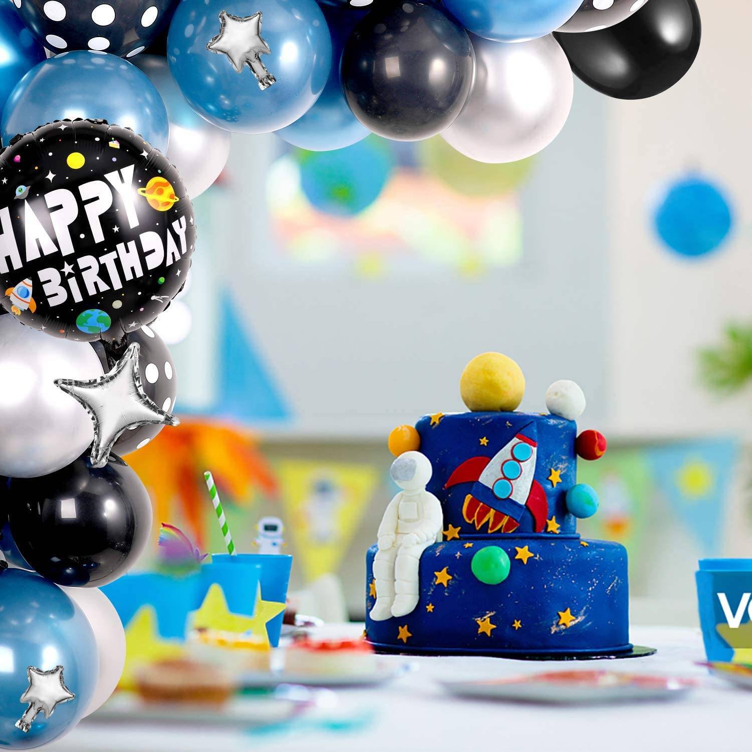 Profi-Deko für kleine Weltraum-Fans – 55-tlg. Astronauten-Ballon-Set konfetti.world