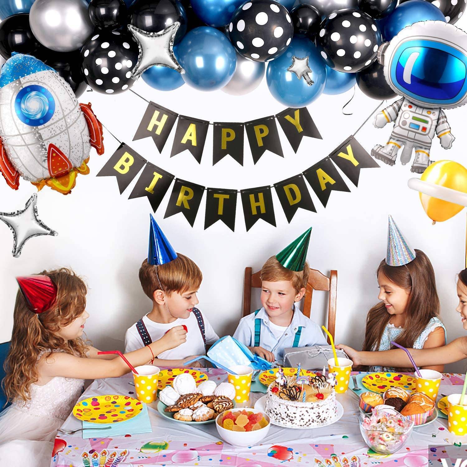 Profi-Deko für kleine Weltraum-Fans – 55-tlg. Astronauten-Ballon-Set konfetti.world