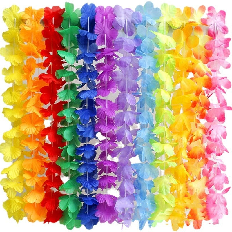Hawaiikette / Blumenkette – Bunte Kombination für jede Feier konfetti.world Shipping