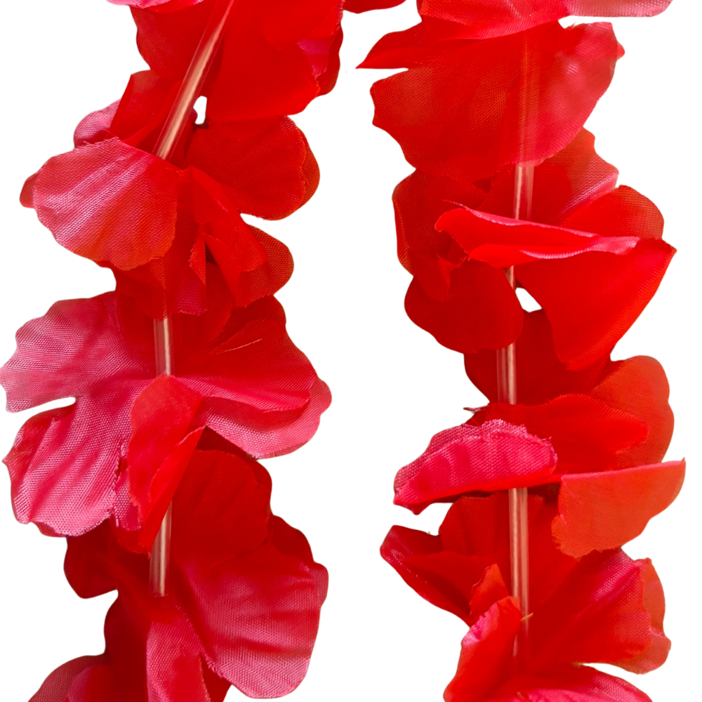 30 Hawaiiketten – Einfarbige Blumenketten für Party & Deko (ca. 90–100 cm) konfetti.world