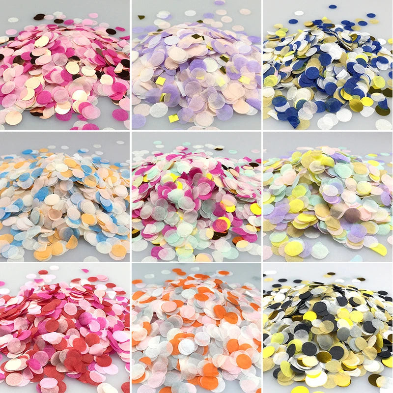 1000 Stück - 1cm Papierkonfetti in verschiedenen Farben für Hochzeiten, Geburtstagsfeiern und andere Anlässe konfetti.world Shipping
