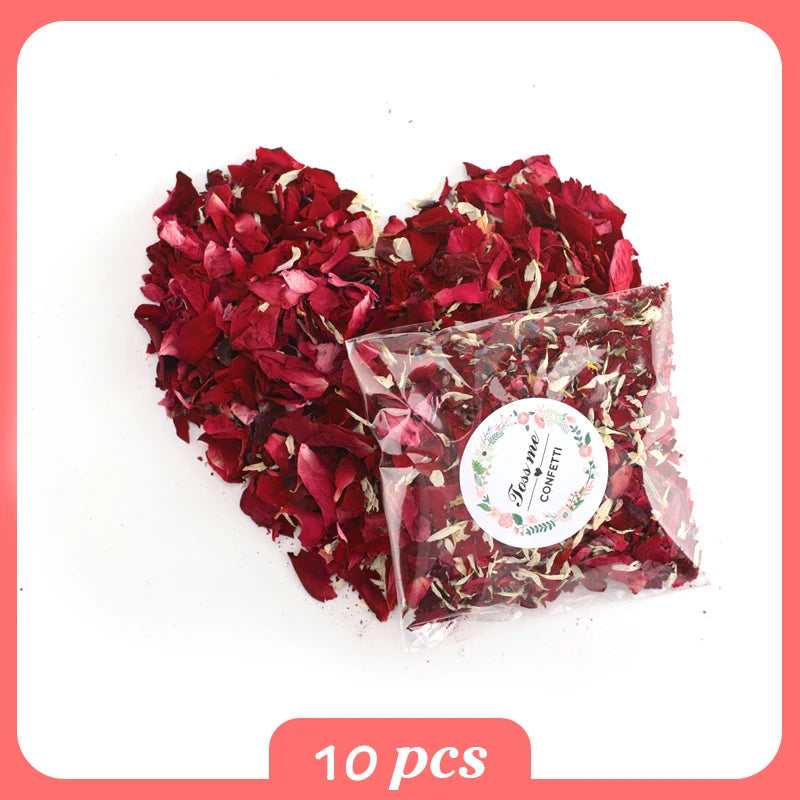 Getrocknete Rosenblätter – Natürliches, biologisch abbaubares Konfetti für Hochzeiten und DIY-Projekte | 10 g Beutel konfetti.world