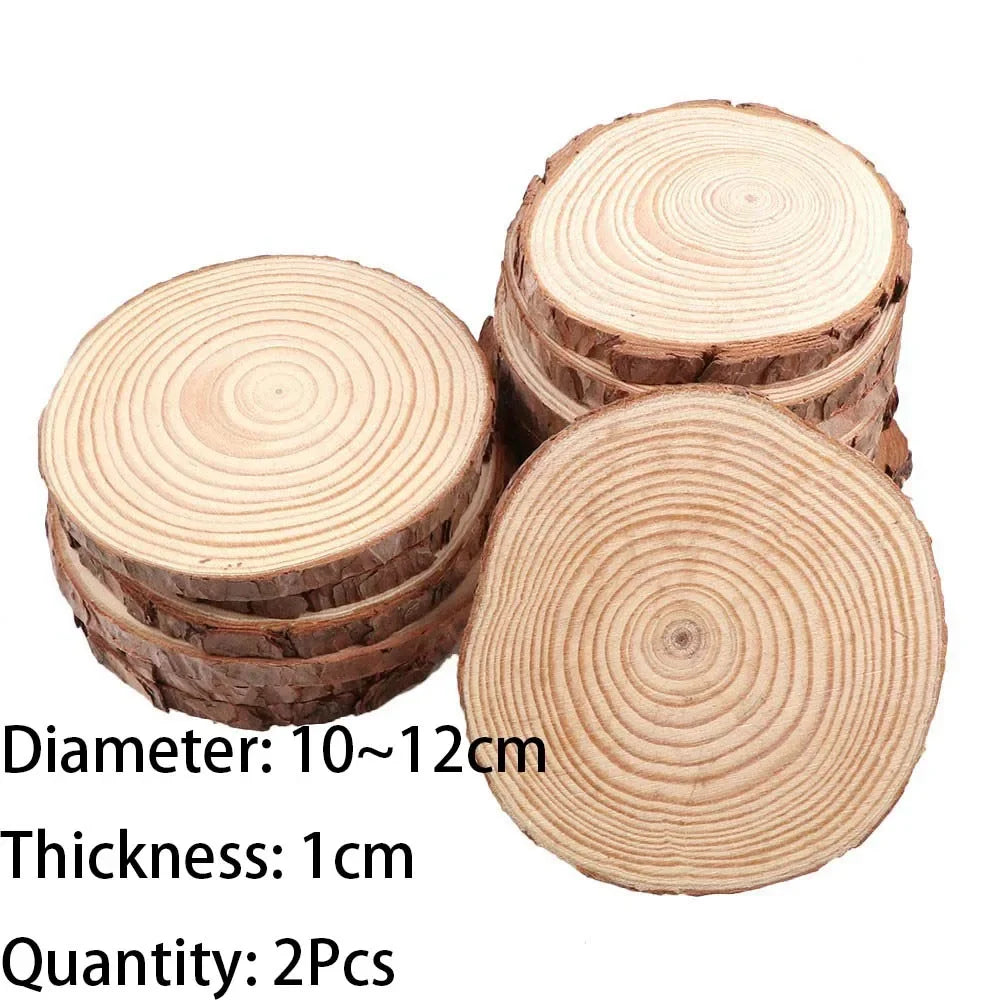Runde Holzscheiben mit Rinde – Rustikale Deko für deine Party konfetti.world Shipping