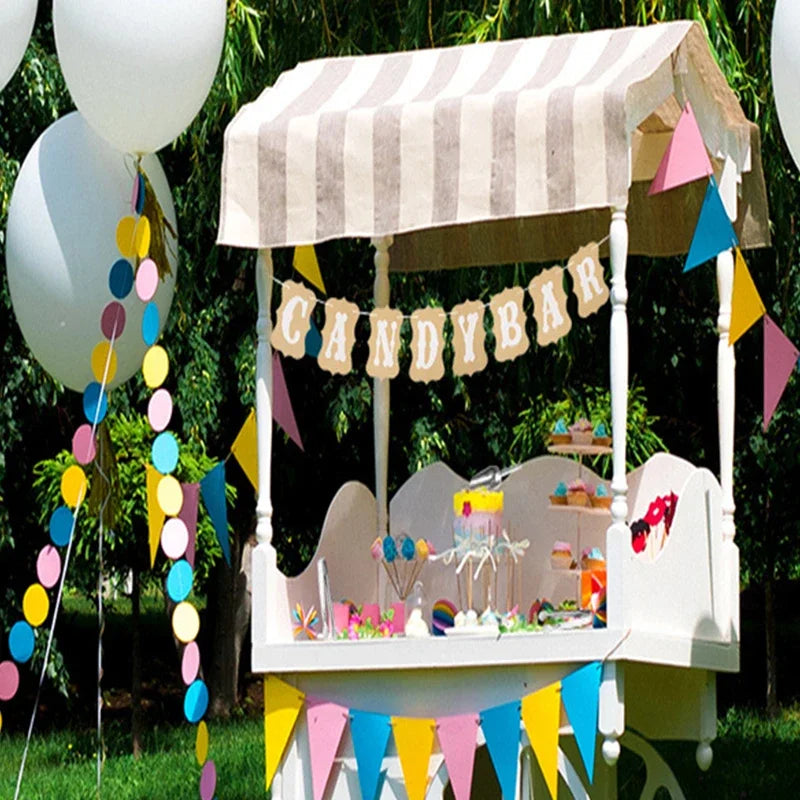 Candy Bar Kraftpapier-Banner – Stilvolle Deko für deine Feier! konfetti.world