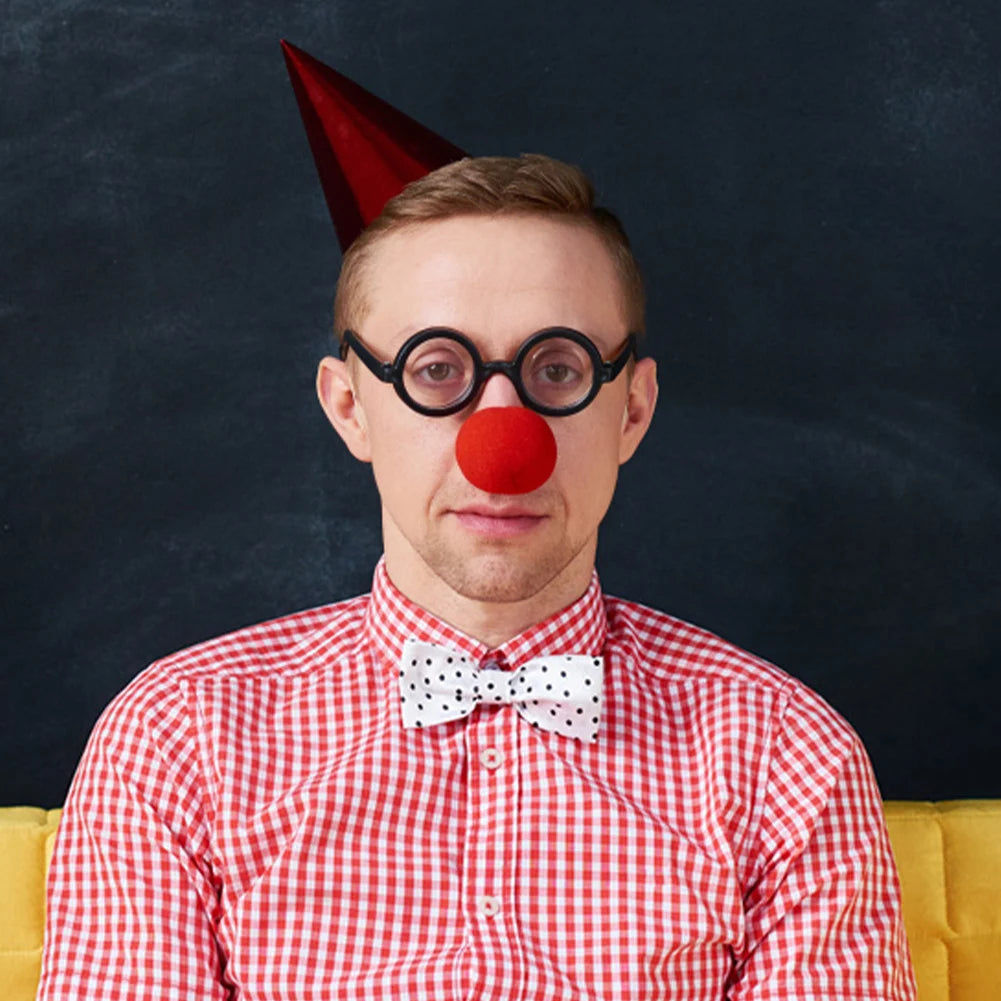 Clownnasen – 5er-Set, Rot, Schaumstoff, Ø 50 mm konfetti.world