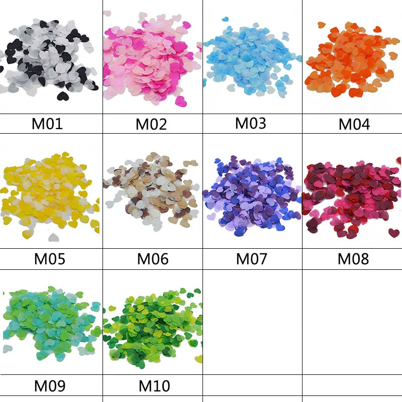 1000 Stück Herzkonfetti – Buntes Papierkonfetti für Hochzeiten & Partys konfetti.world Shipping
