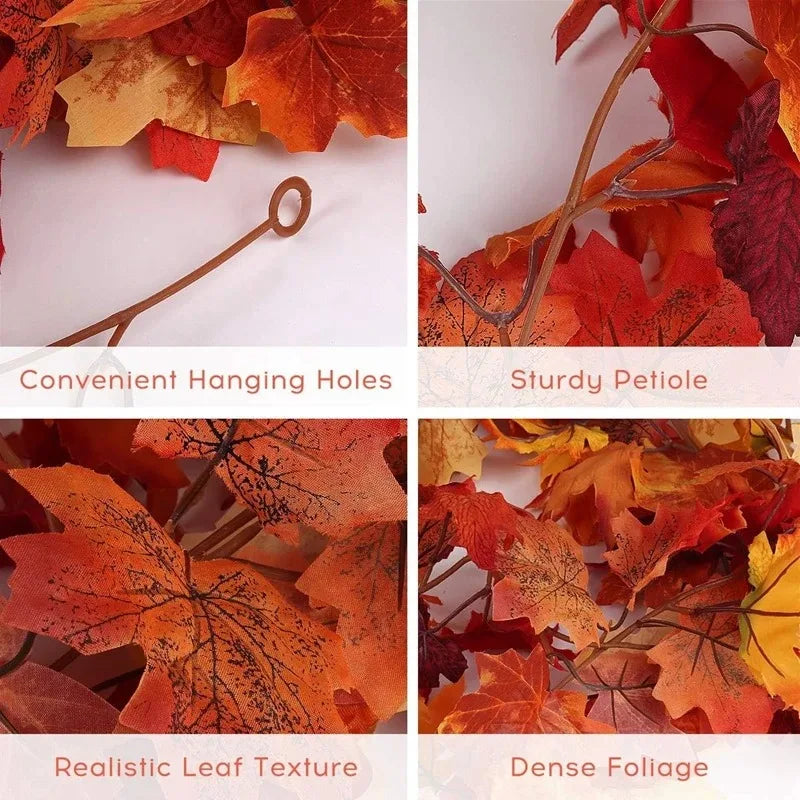 2m Herbstgirlande mit Ahornblättern – Künstliche Deko-Ranke für Herbst & Feste konfetti.world