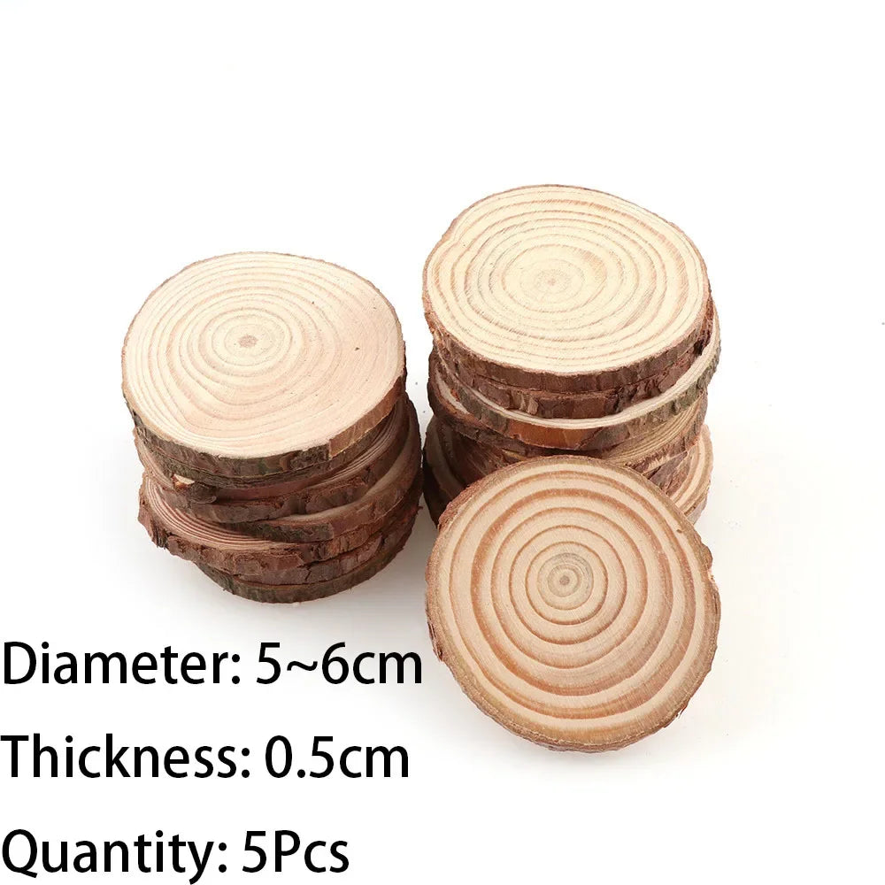 Runde Holzscheiben mit Rinde – Rustikale Deko für deine Party konfetti.world Shipping
