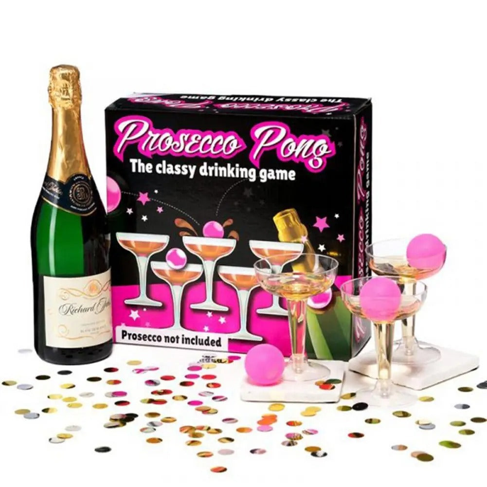 Prosecco Pong – Das prickelnde Partyspiel mit Stil! konfetti.world Shipping