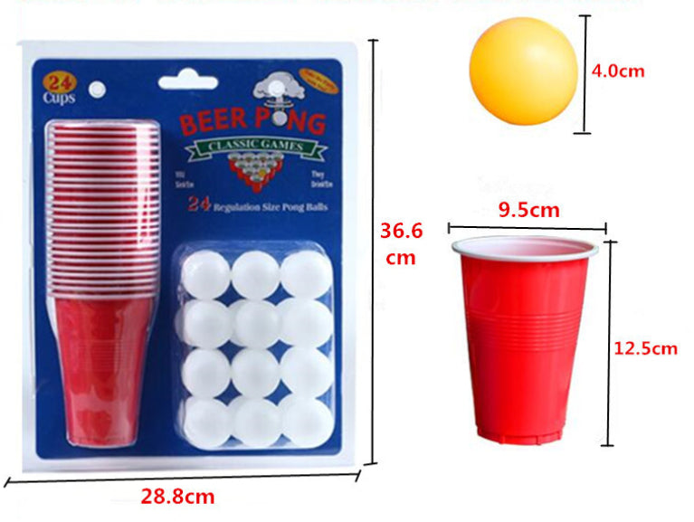 Bier Pong Set - 24 Becher konfetti.world Shipping